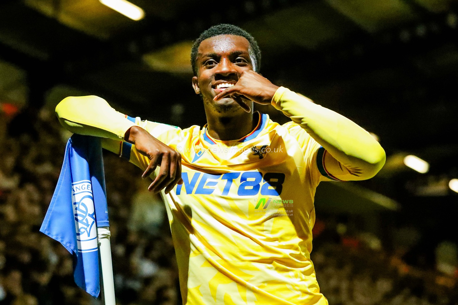 Eddie Nketiah of Crystal Palace celebrates after scoring his goal to make it 0-1 during the Carabao Cup match Queens Park Rangers vs Crystal Palace at Kiyan Prince Foundation Stadium, London, United Kingdom, 17th September 2024

(Photo by Izzy Poles/News Images)