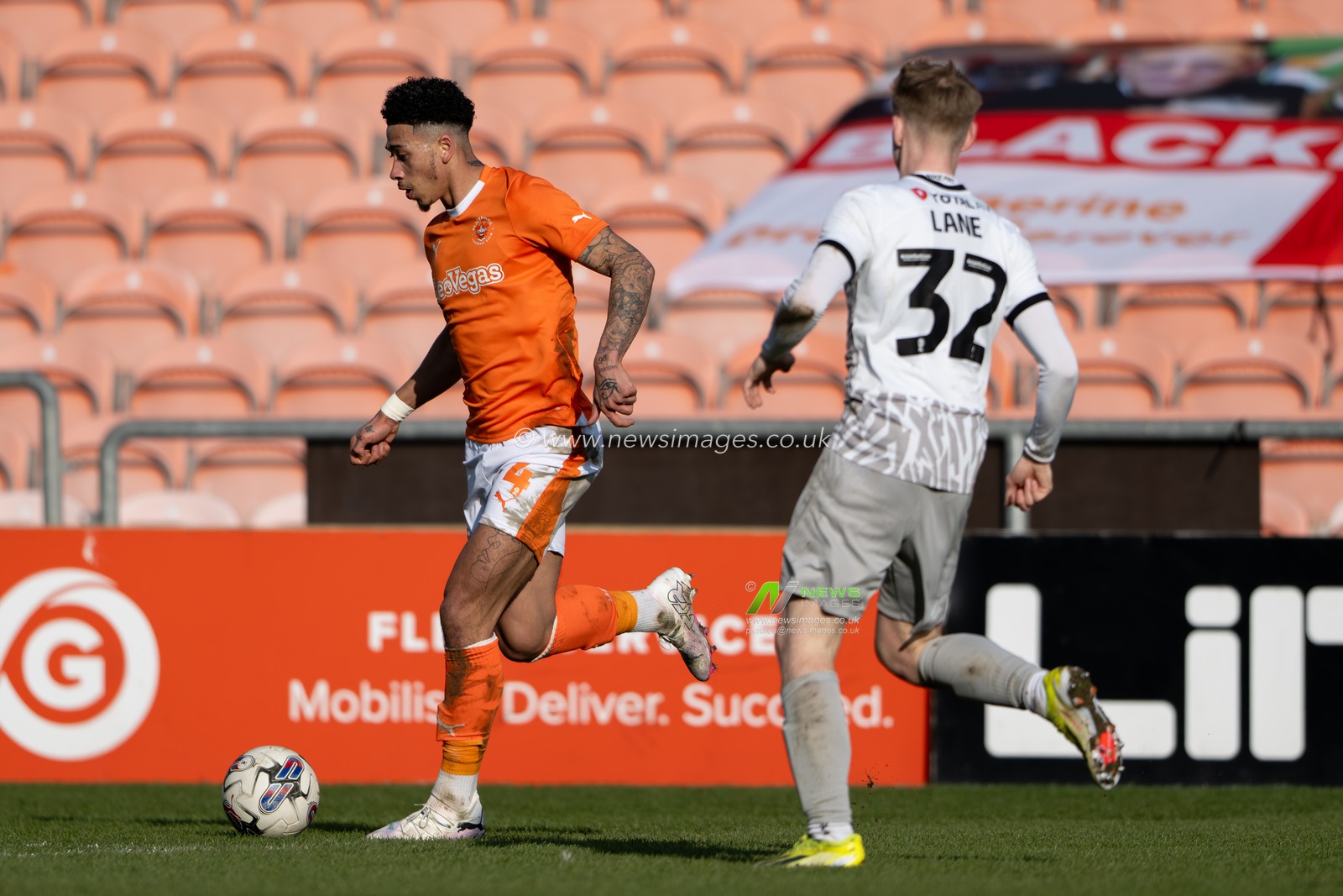 Jordan Lawrence-Gabriel of Blackpool during the Sky Bet League 1 match Blackpool vs Portsmouth at Bloomfield Road, Blackpool, United Kingdom, 9th March 2024

(Photo by Ashley Crowden/News Images)