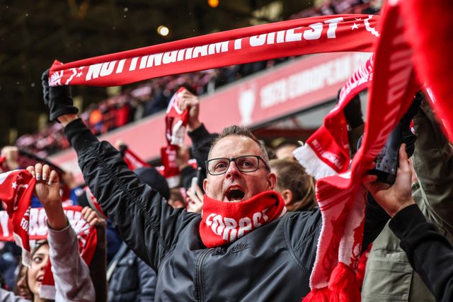 Nottingham Forest fans before the game during the Premier League match Nottingham Forest vs Fulham at City Ground, Nottingham, United Kingdom on 15 March 2026

(Photo by Alfie Cosgrove/News Images)