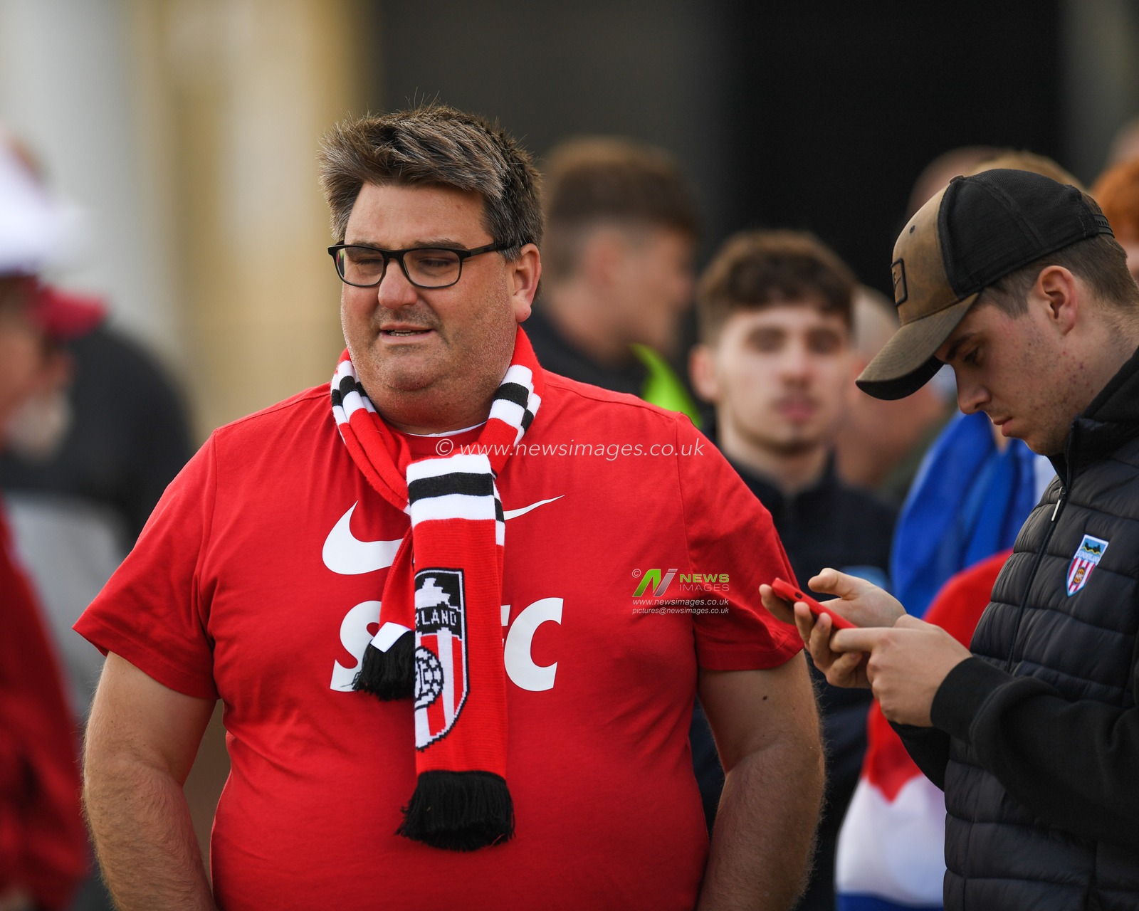 Travelling Sunderland supporters pre game during the Sky Bet Championship match Swansea City vs Sunderland at Swansea.com Stadium, Swansea, United Kingdom, 8th October 2022

(Photo by Mike Jones/News Images)