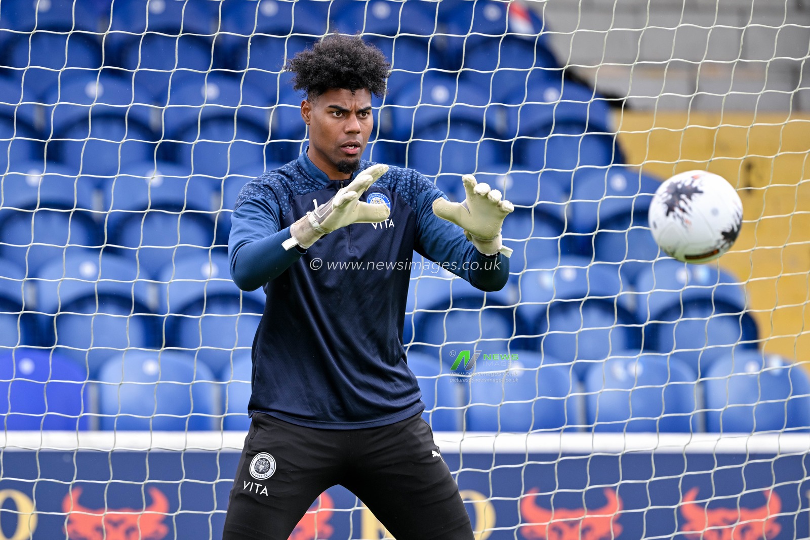 Corey Addai of Stockport County warms up ahead of the Pre-season friendly match Chester vs Stockport County at Deva Stadium, Chester, United Kingdom, 6th July 2024

(Photo by Cody Froggatt/News Images)