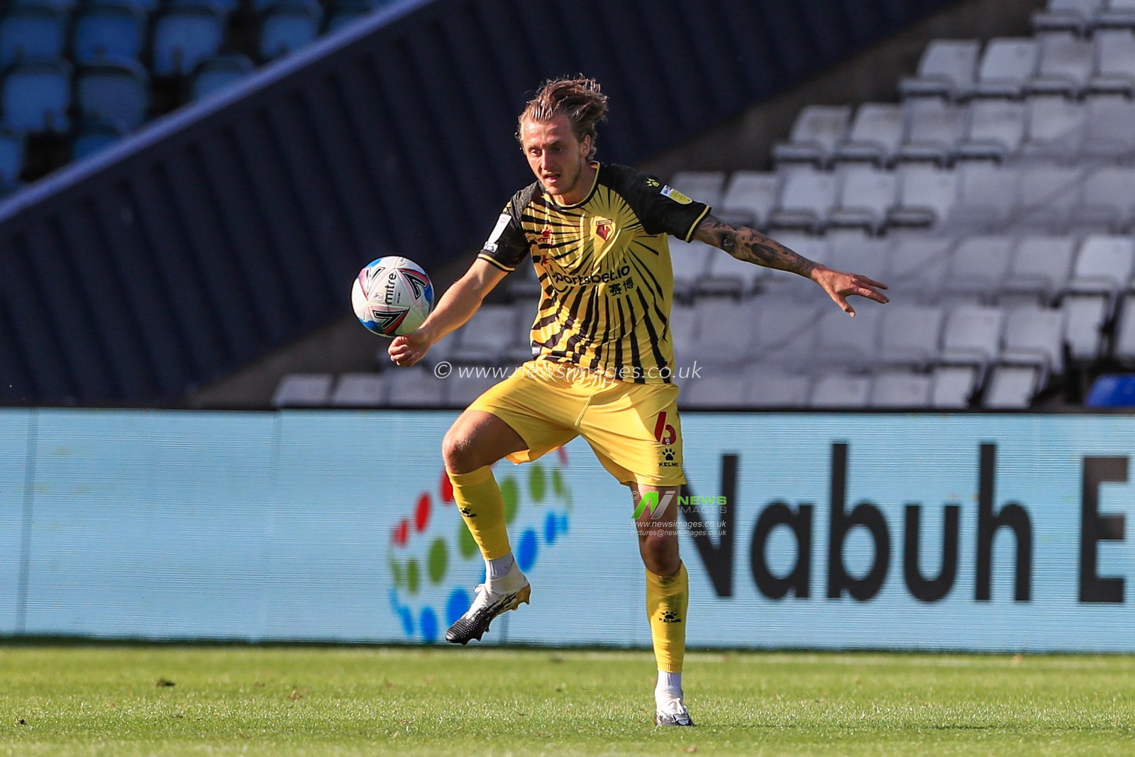 Ben Wilmot (6) of Watford in action during the game