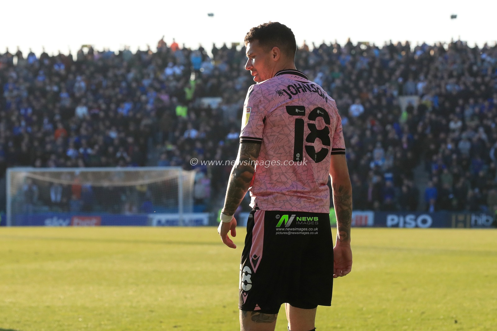 Marvin Johnson #18 of Sheffield Wednesday seen during the match.