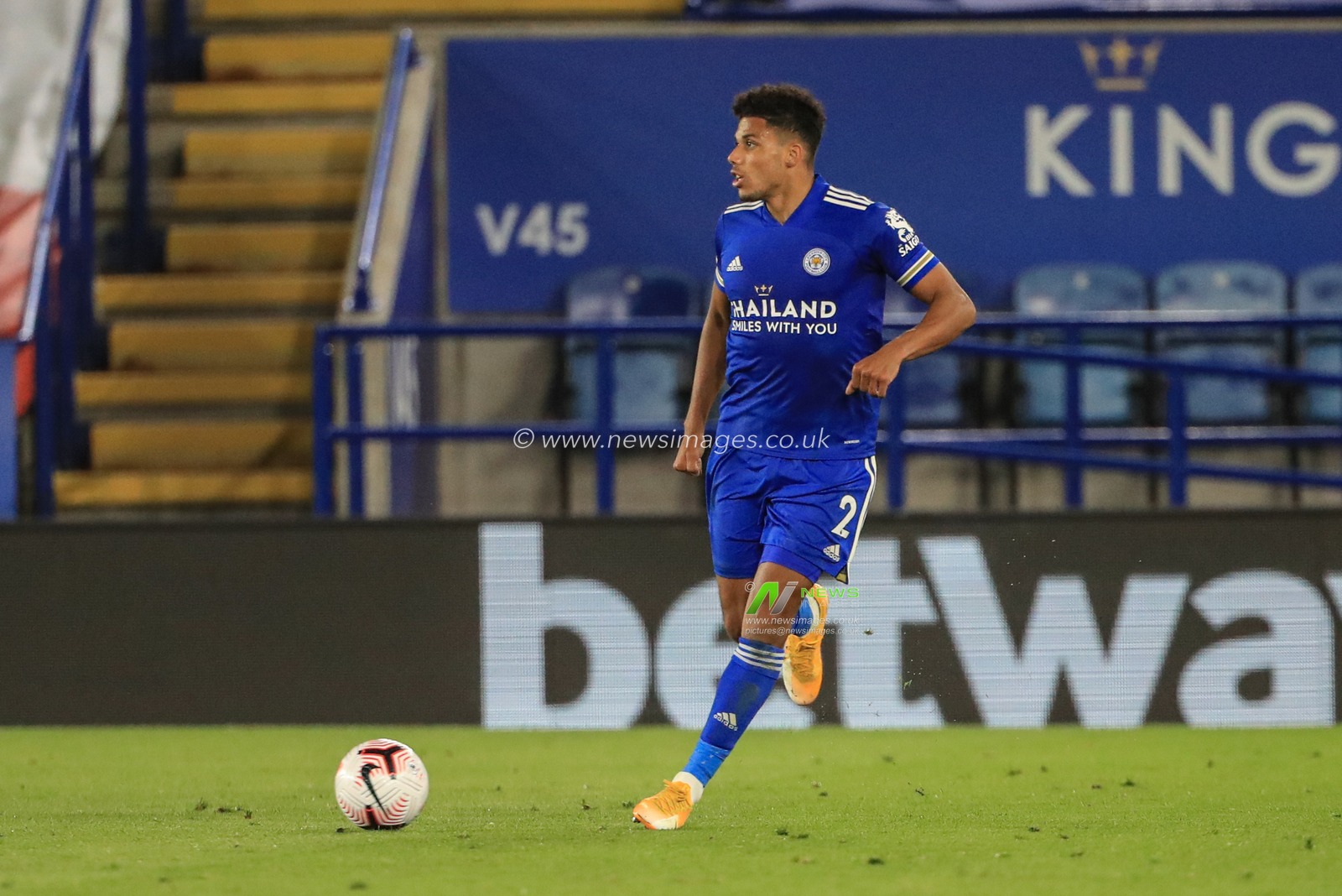 James Justin (2) of Leicester City in action during the game