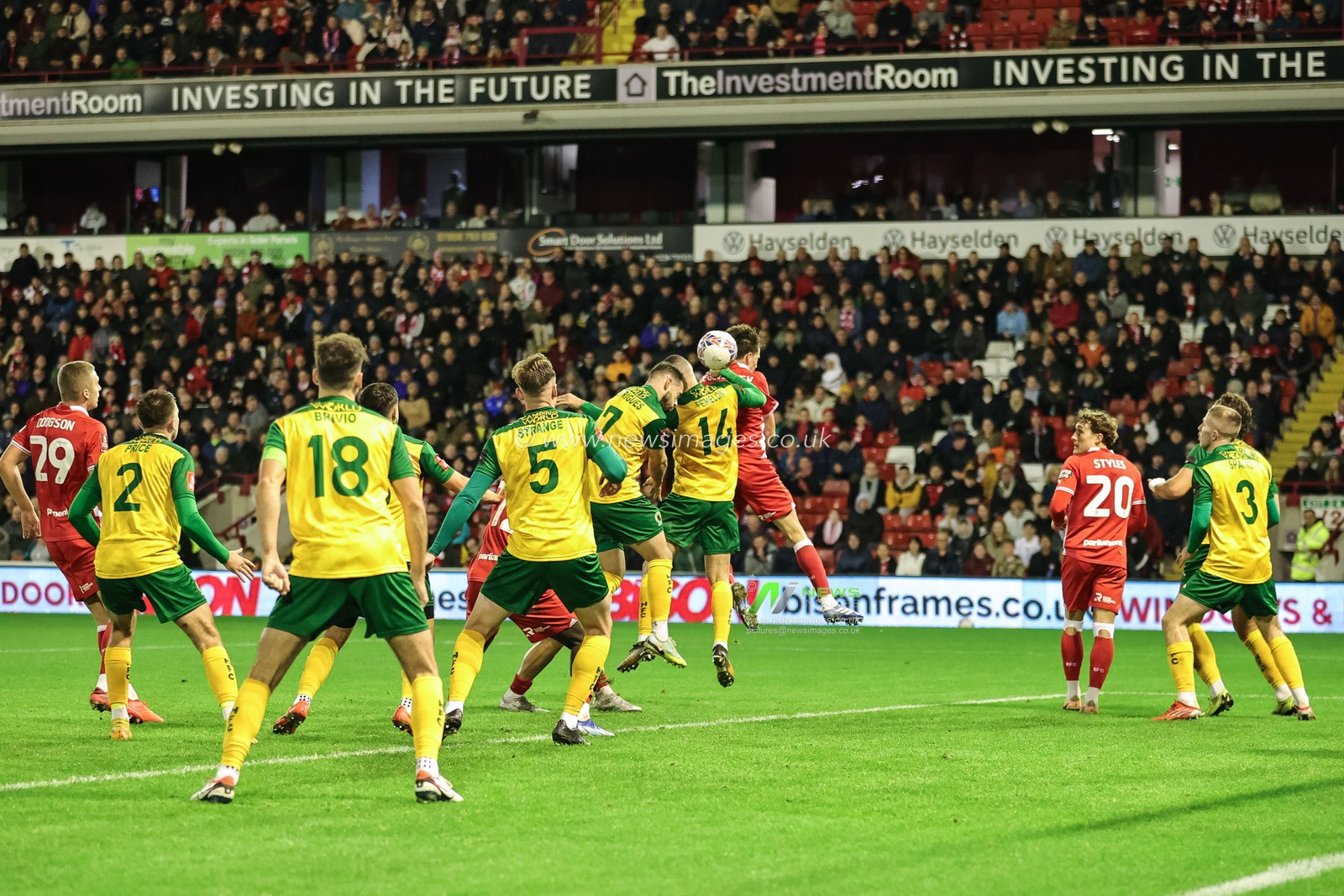 MaÃ«l de Gevigney #6 of Barnsley scores to make it 3-2 during the Emirates FA Cup 1st Round match Barnsley vs Horsham FC at Oakwell, Barnsley, United Kingdom, 3rd November 2023

(Photo by Mark Cosgrove/News Images)