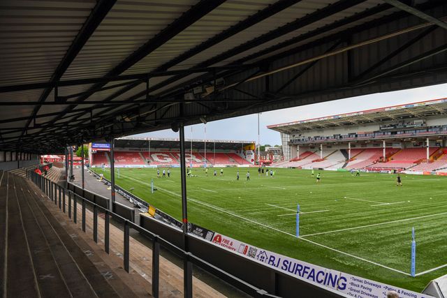 General view of Kingsholm Stadium during the Gallagher Premiership match Gloucester vs Sale Sharks at Kingsholm Stadium, Gloucester, United Kingdom on 08 May 2026

(Photo by Alex Williamson/News Images)