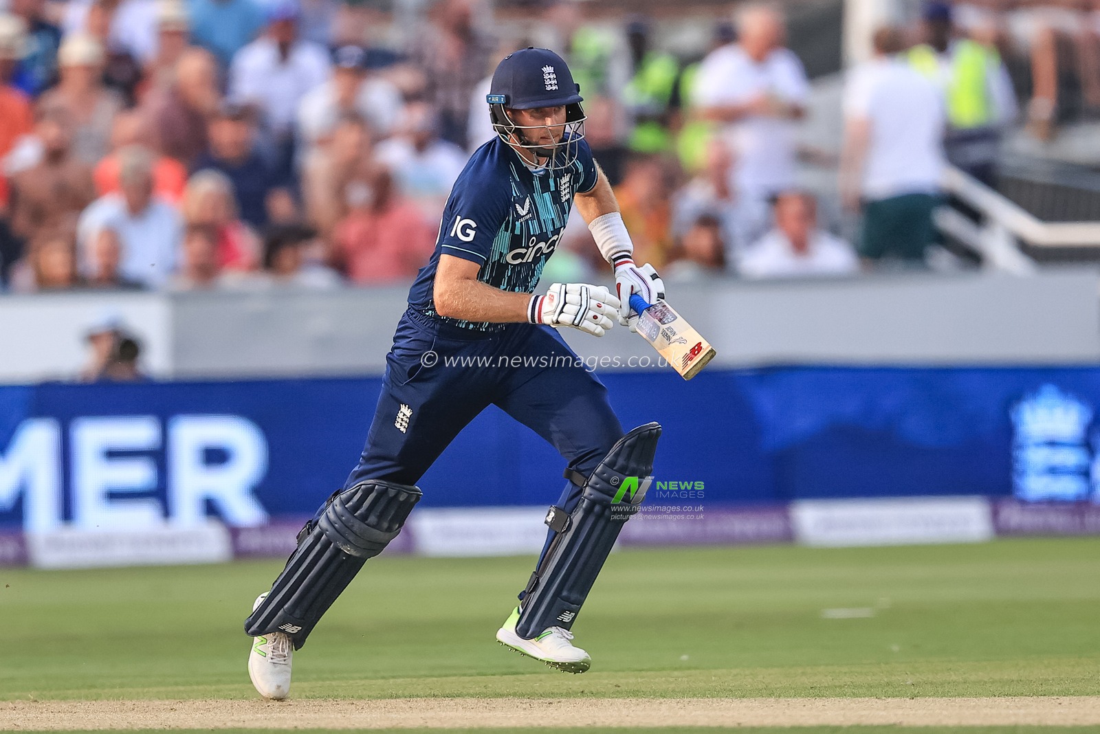 Joe Root of England makes a run
