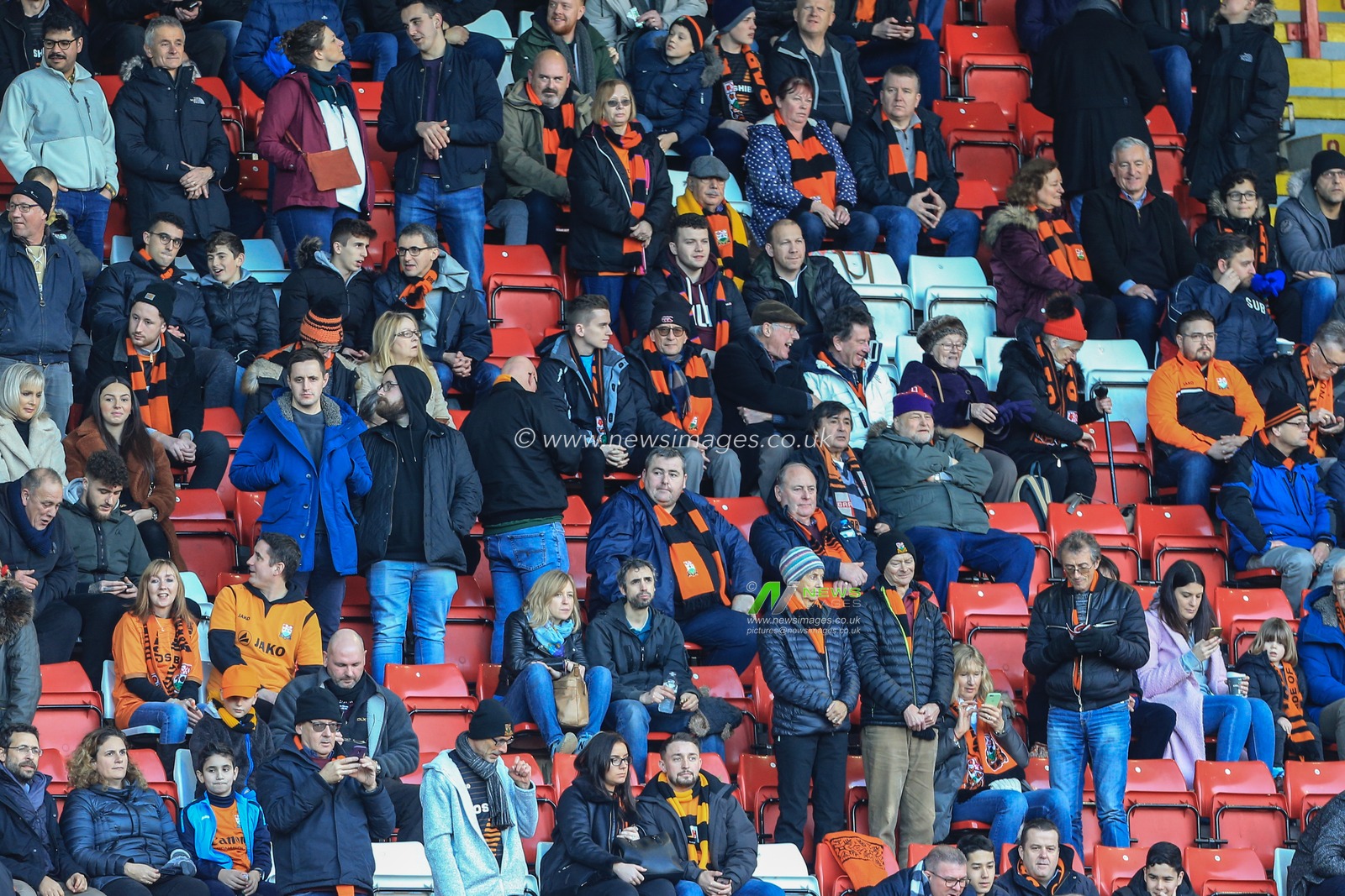 6th January 2019, Bramall Lane, Sheffield, England ; The Emirates FA Cup, 3rd Round, Sheffield United vs Barnet Town : Barnet fans ready for the game 

Credit: Mark Cosgrove/News Images

English Football League images are subject to DataCo Licence