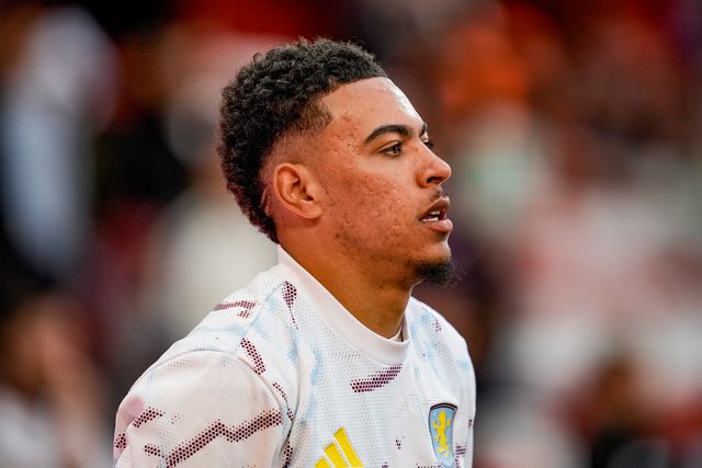 Morgan Rogers of Aston Villa in the pregame warmup session  during the Premier League match Nottingham Forest vs Aston Villa at City Ground, Nottingham, United Kingdom on 12 April 2026

(Photo by Maynard Manyowa/News Images)
