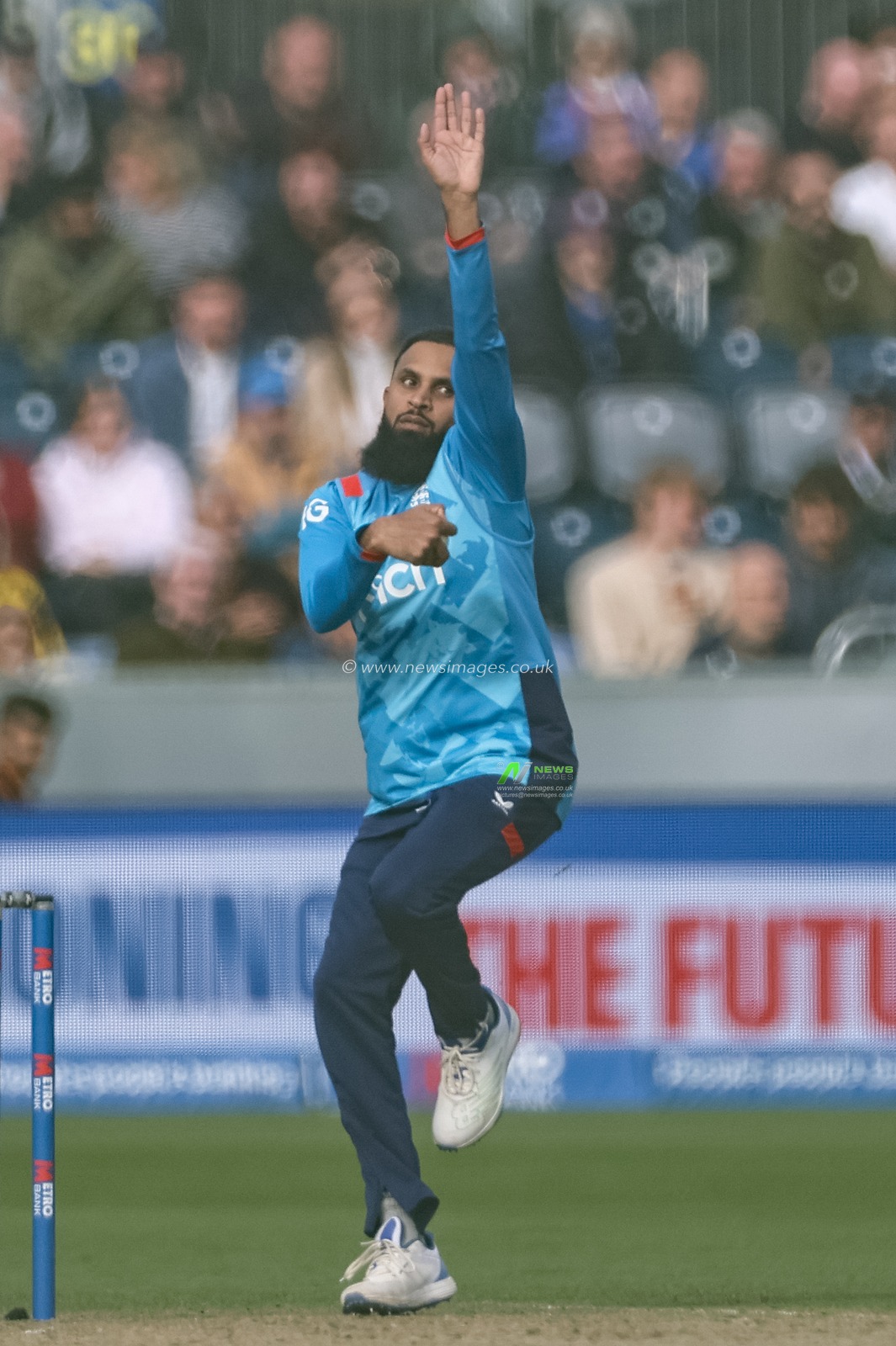 Adil Rashid of England delivers the ball during the Third Metro Bank One Day International match England vs Australia at The Seat Unique Riverside, Chester-le-street, United Kingdom, 24th September 2024

(Photo by Mark Cosgrove/News Images)