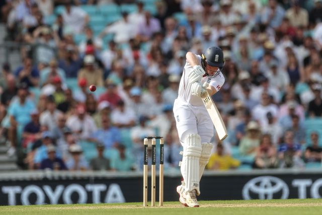 James New of England hits a four during the 2nd Rothesay Test Match Day 4 match England vs New Zealand at The Kia Oval, London, United Kingdom on 20 June 2026

(Photo by Mark Cosgrove/News Images)