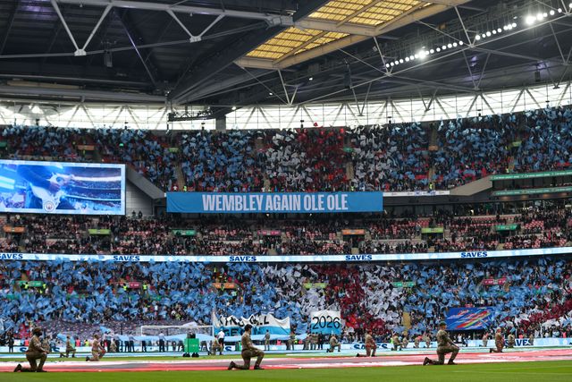 Manchester City fans during the Carabao Cup Final match Arsenal vs Manchester City at Emirates, London, United Kingdom on 22 March 2026

(Photo by Alfie Cosgrove/News Images)
