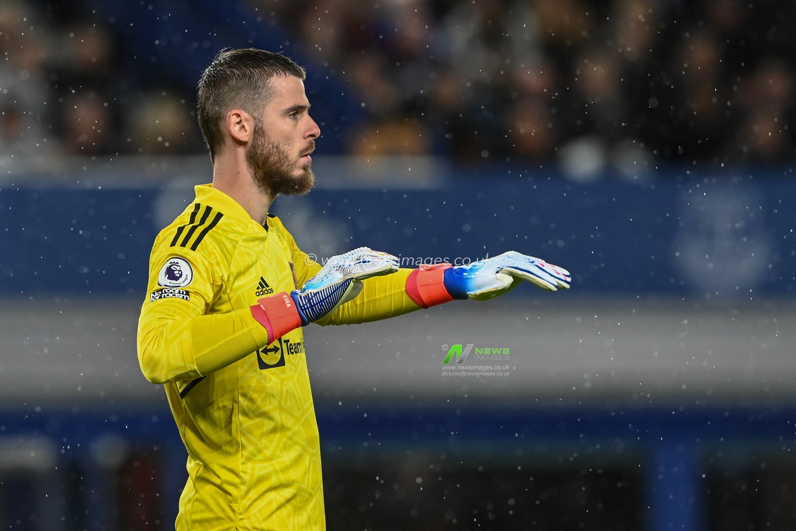 David De Gea #1 of Manchester United looks on during the Premier League match Everton vs Manchester United at Goodison Park, Liverpool, United Kingdom, 9th October 2022

(Photo by Craig Thomas/News Images)