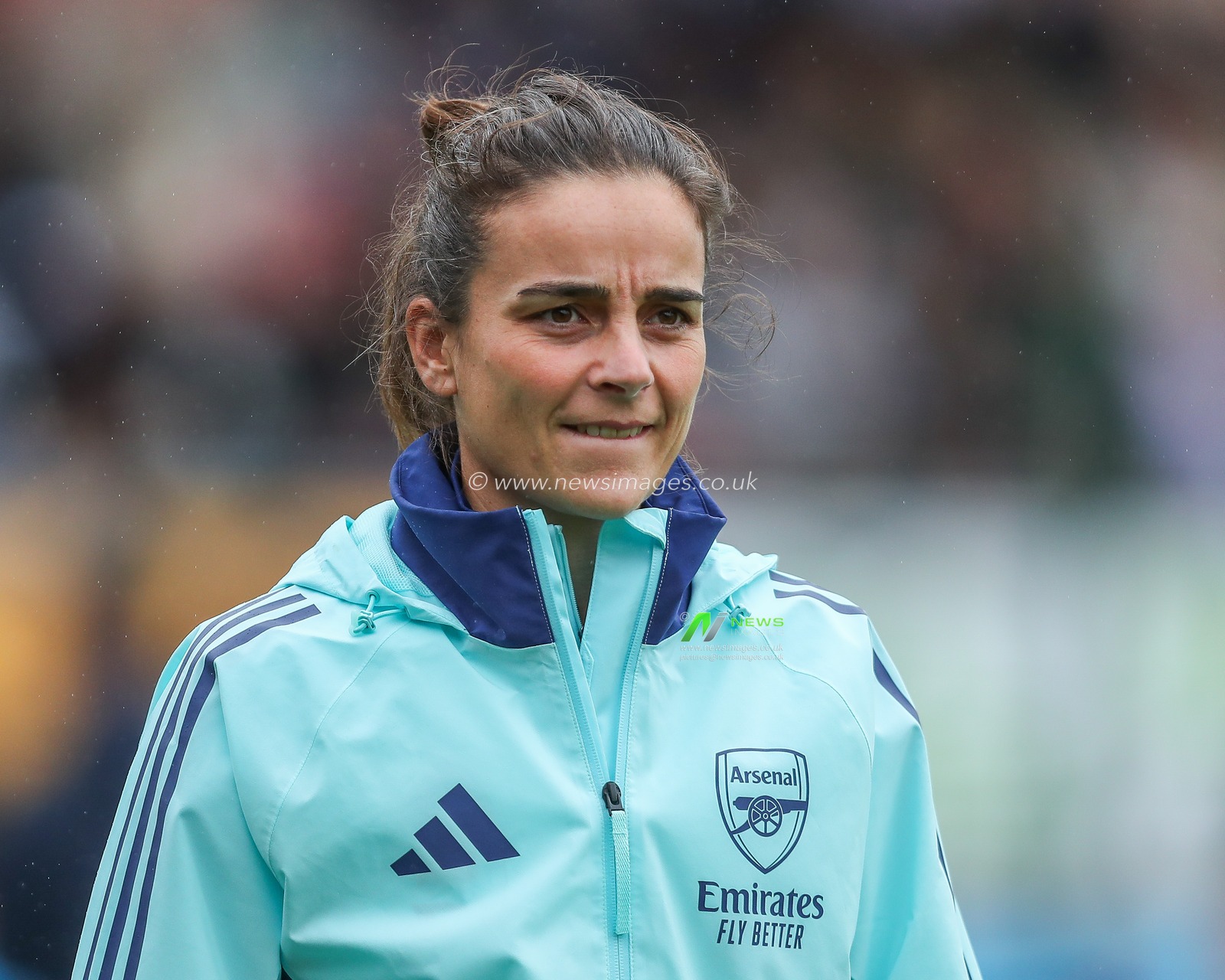 Renee Slegers, interim manager looks on prior to  the Barclays Women's Super League match West Ham United Women vs Arsenal Women at Chigwell Construction Stadium, Dagenham, United Kingdom, 20th October 2024

(Photo by Izzy Poles/News Images)