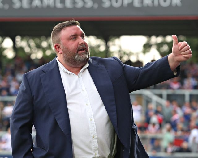 Matt Ellis, Owner of Wakefield Trinity before the Betfred Super League round 20 match Wakefield Trinity vs Leeds Rhinos at DIY Kitchens Stadium, Wakefield, United Kingdom, 24th July 2025(Photo by Sam Eaden/News Images)