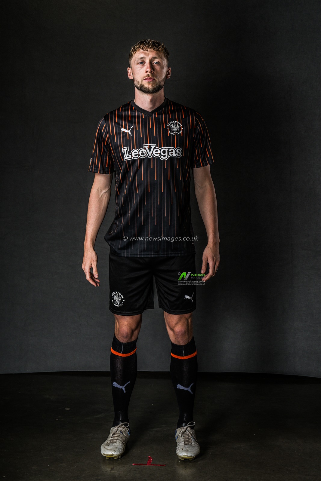 Blackpool Away kit Photoshoot at Bloomfield Road, Blackpool, United Kingdom, 18th July 2023

(Photo by Craig Thomas/News Images)
