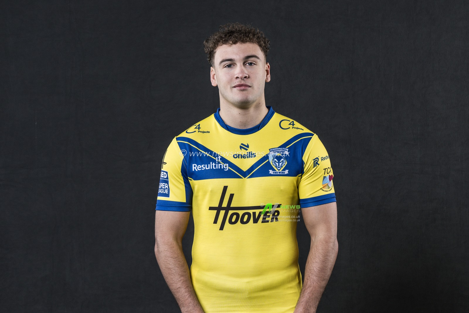 Cai Taylor-Wray in the Home kit during the Warrington Wolves Team media day at Warrington wolves training centre, Warrington, United Kingdom, 16th January 2025

(Photo by Craig Thomas/News Images)