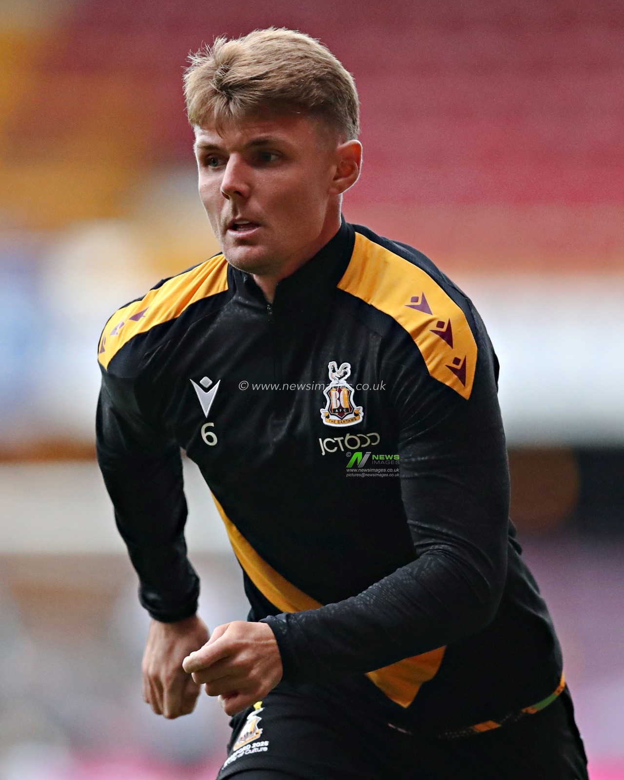 Max Power of Bradford City before the The Vertu Trophy match Bradford City vs Grimsby Town at University of Bradford Stadium, Bradford, United Kingdom, 2nd September 2025(Photo by Sam Eaden/News Images)