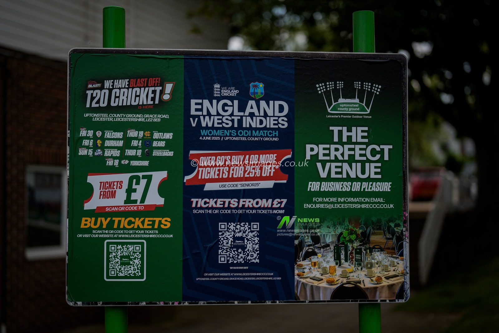 International fixtures at Grace Road including England vs West Indies women’s ODI match on 4 June during Leicestershire County Cricket Club vs Nottinghamshire County Cricket Club in Country Cricket Division One Day 1 at Grace Road, Leicester, United Kingdom on 01 May 2026

(Photo by Maynard Manyowa/News Images)