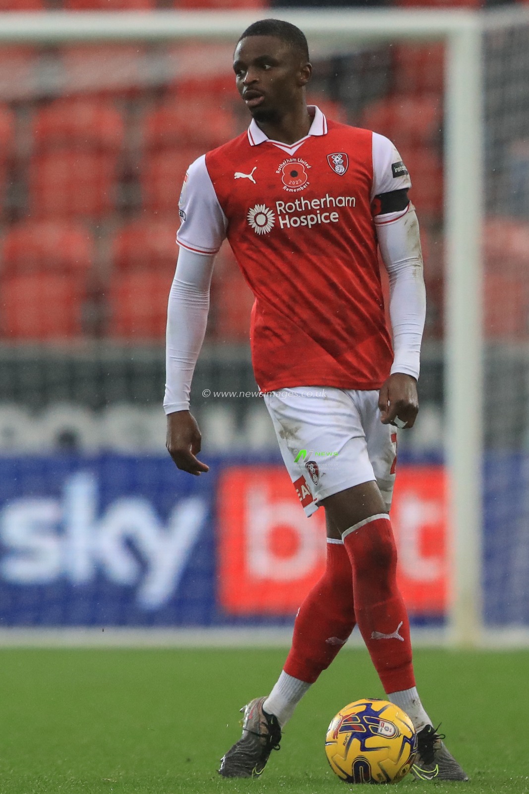 Christ Tiehi #27 of Rotherham United during the Sky Bet Championship match Rotherham United vs Queens Park Rangers at New York Stadium, Rotherham, United Kingdom, 4th November 2023

(Photo by Alfie Cosgrove/News Images)