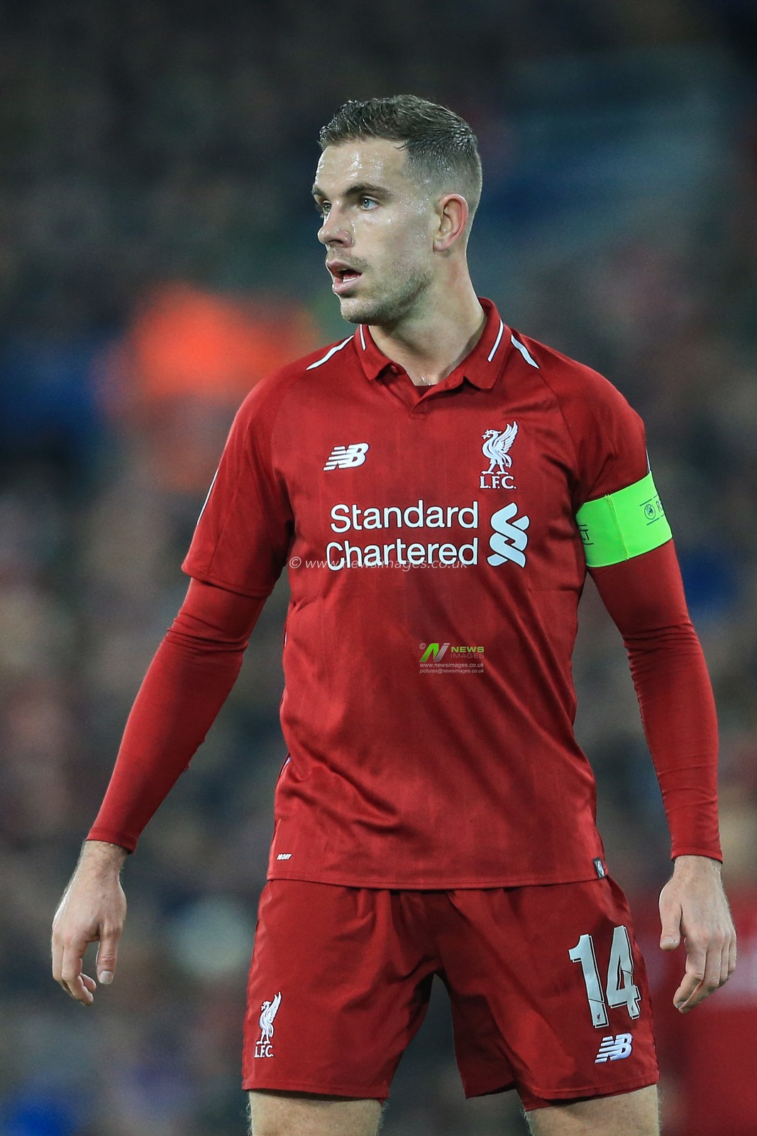 11th December 2018, Anfield, Liverpool, England; UEFA Champions League, Liverpool v Napoli ; Jordan Henderson (14) of Liverpool 


  Credit: Mark Cosgrove/News Images