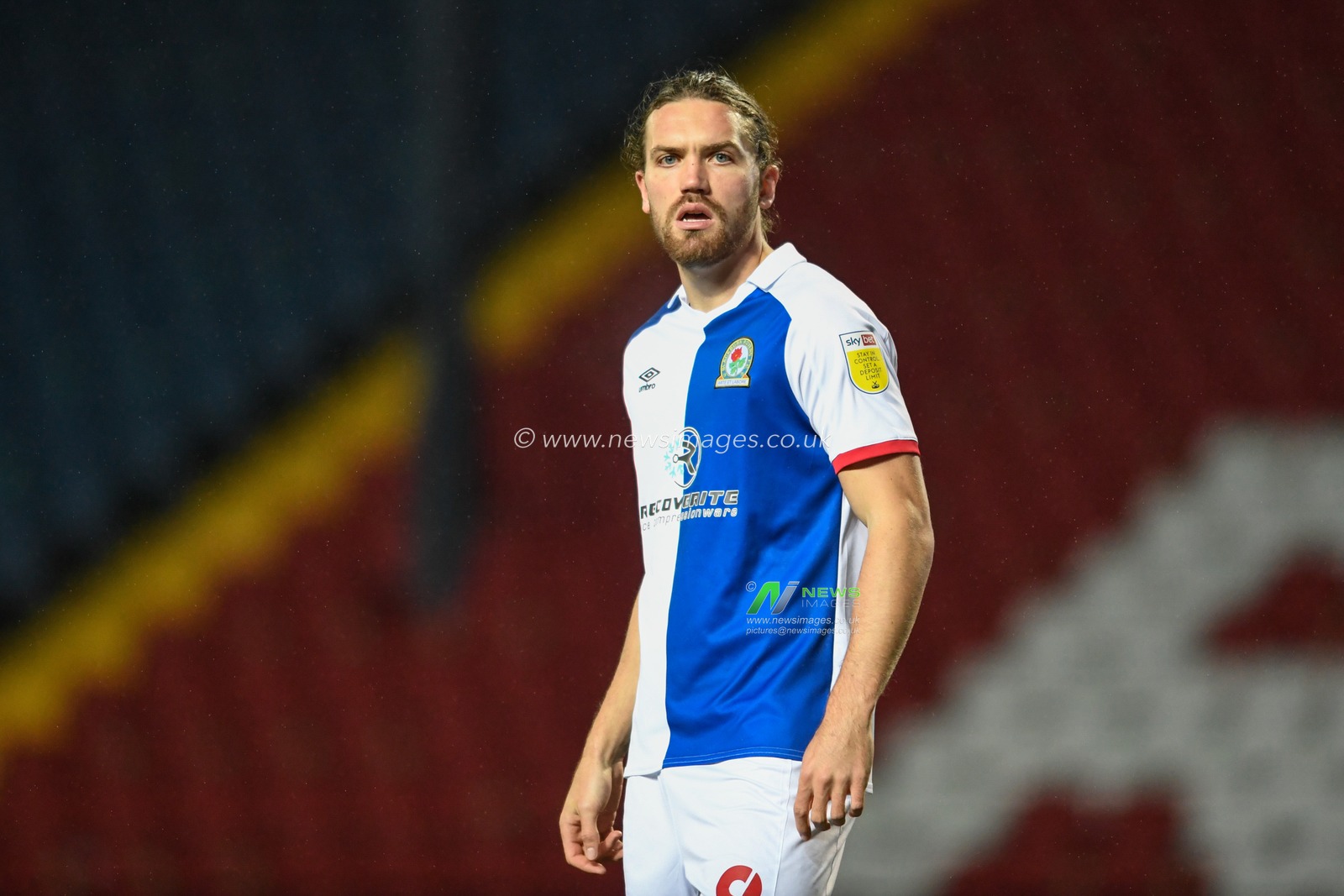 Sam Gallagher #9 of Blackburn Rovers in action during the game