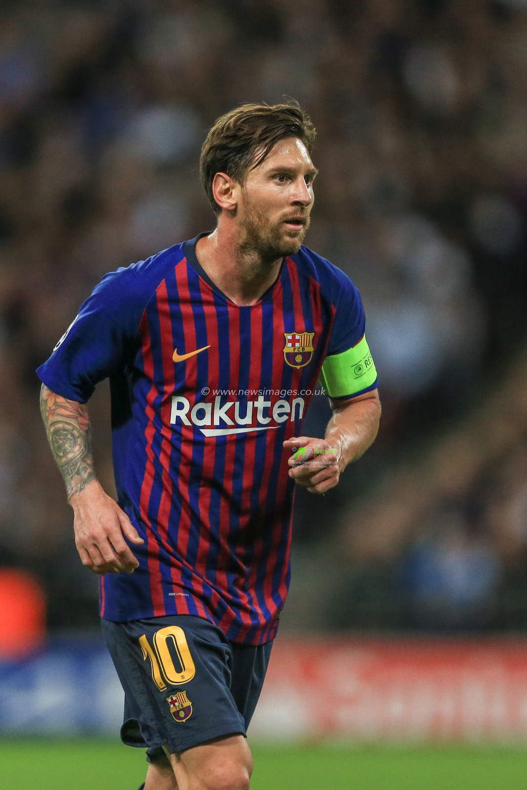 3rd October 2018, Wembley Stadium, London, England; UEFA Champions League, Tottenham v Barcelona ;Lionel Messi (10) of Barcelona 

Credit: Mark Cosgrove/News Images