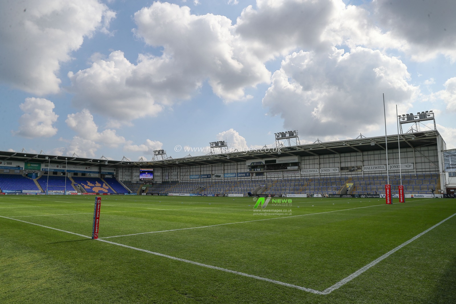 A general view inside of Halliwell Jones Stadium, home of Warrington Wolves ahead of the Betfred Super League Round 24 match Warrington Wolves vs Castleford Tigers at Halliwell Jones Stadium, Warrington, United Kingdom, 2nd September 2023

(Photo by Gareth Evans/News Images)