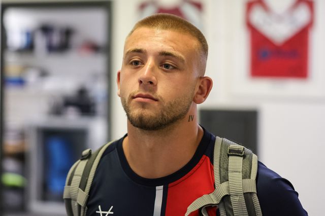 Mikey Lewis of Hull KR arrives during the Betfred Super League Round 20 Salford Red Devils vs Hull KR at Salford Community Stadium, Eccles, United Kingdom, 31st July 2025

(Photo by Mark Cosgrove/News Images)