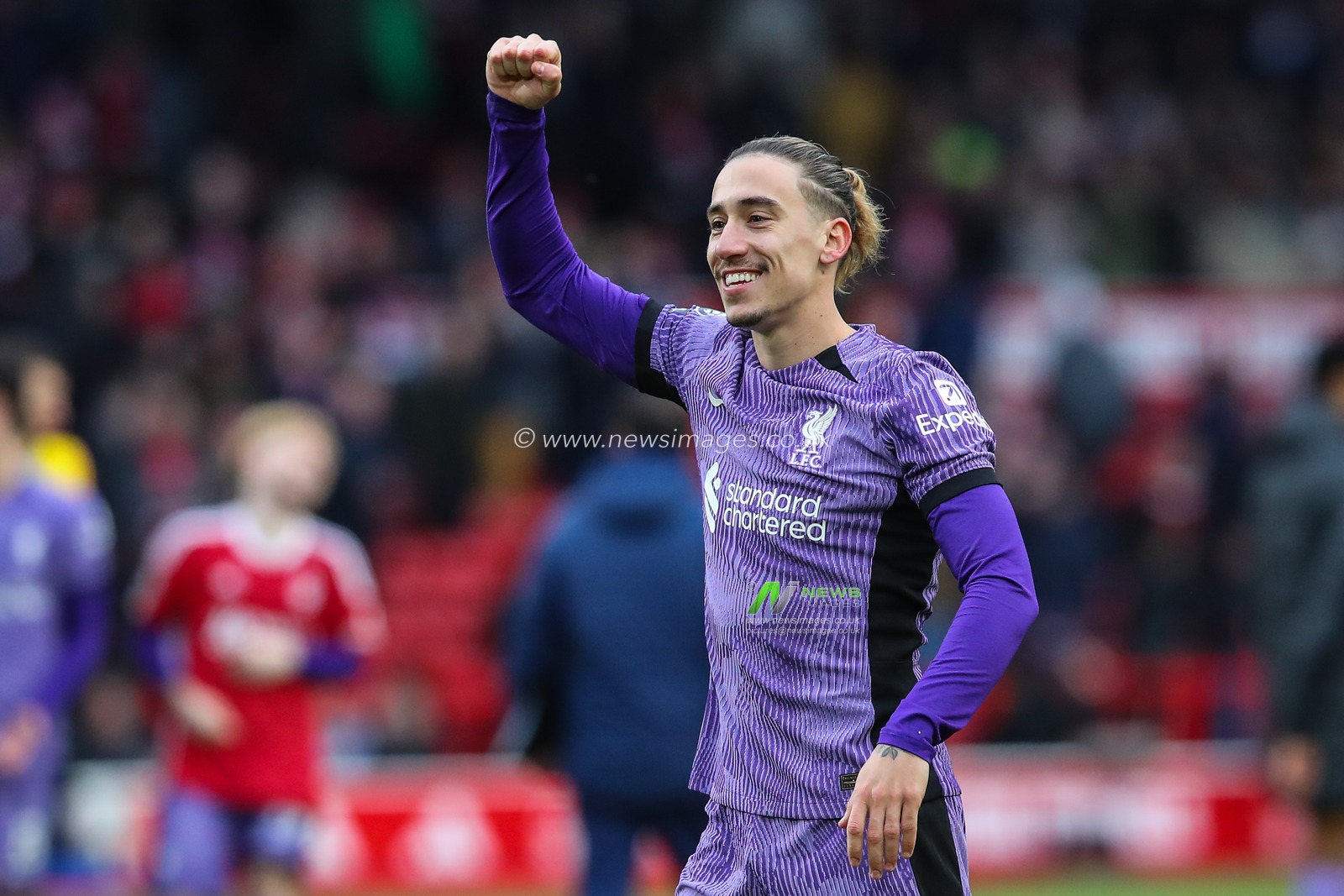 Kostas Tsimikas of Liverpool celebrates his teams win after the Premier League match Nottingham Forest vs Liverpool at City Ground, Nottingham, United Kingdom, 2nd March 2024

(Photo by Gareth Evans/News Images)