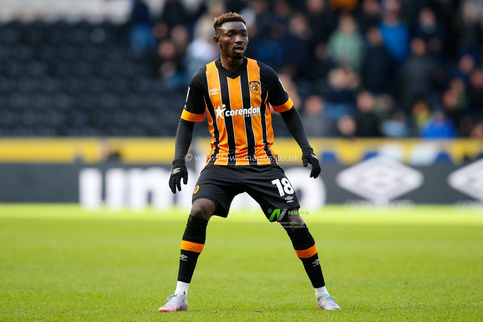 Adama Traore #18 of Hull City during the Sky Bet Championship match Hull City vs Millwall at MKM Stadium, Hull, United Kingdom, 10th April 2023

(Photo by Ben Early/News Images)