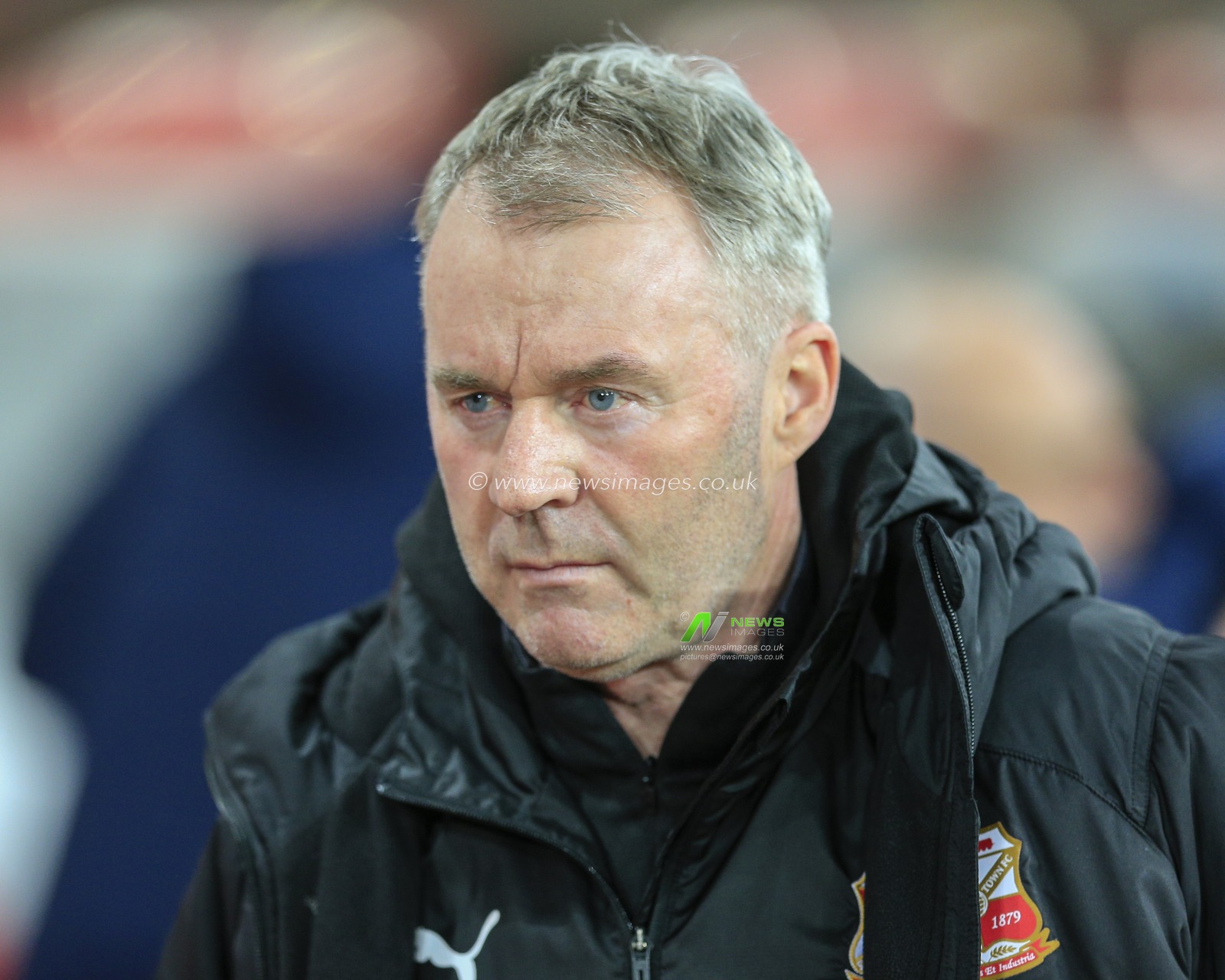 John Sheridan, Manager of Swindon Town, before kick-off