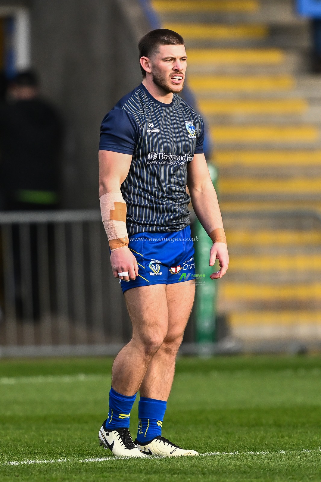 Danny Walker of Warrington Wolves during pre match warm up ahead of the Betfred Challenge Cup Sixth Round match Warrington Wolves vs London Broncos at Halliwell Jones Stadium, Warrington, United Kingdom, 23rd March 2024

(Photo by Craig Thomas/News Images)