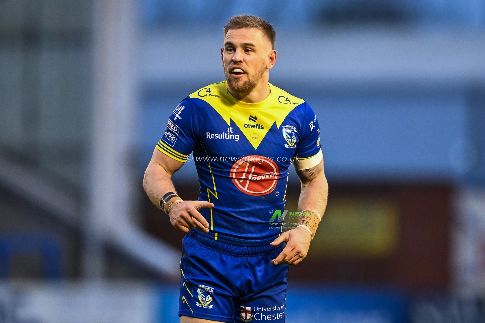 Matt Dufty of Warrington Wolves during the Betfred Challenge Cup Sixth Round match Warrington Wolves vs London Broncos at Halliwell Jones Stadium, Warrington, United Kingdom, 23rd March 2024

(Photo by Craig Thomas/News Images)