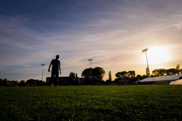 Martin Andersson fields during the Vitality Blast T20 match between Derbyshire Falcons and Durham Cricket at The Central Co-Op County Ground, Derby, United Kingdom on 22 May 2026

(Photo by Maynard Manyowa/News Images)