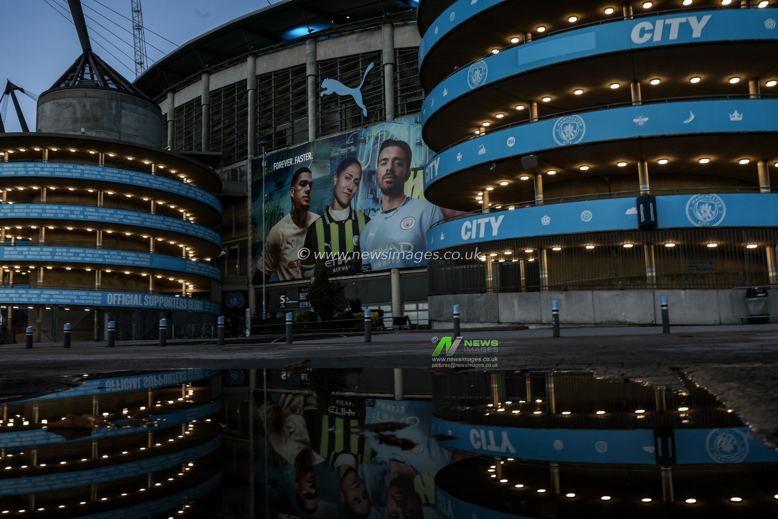 A general view of the Etihad Stadium during the UEFA Champions League match Manchester City vs Feyenoord at Etihad Stadium, Manchester, United Kingdom, 26th November 2024

(Photo by Mark Cosgrove/News Images)
