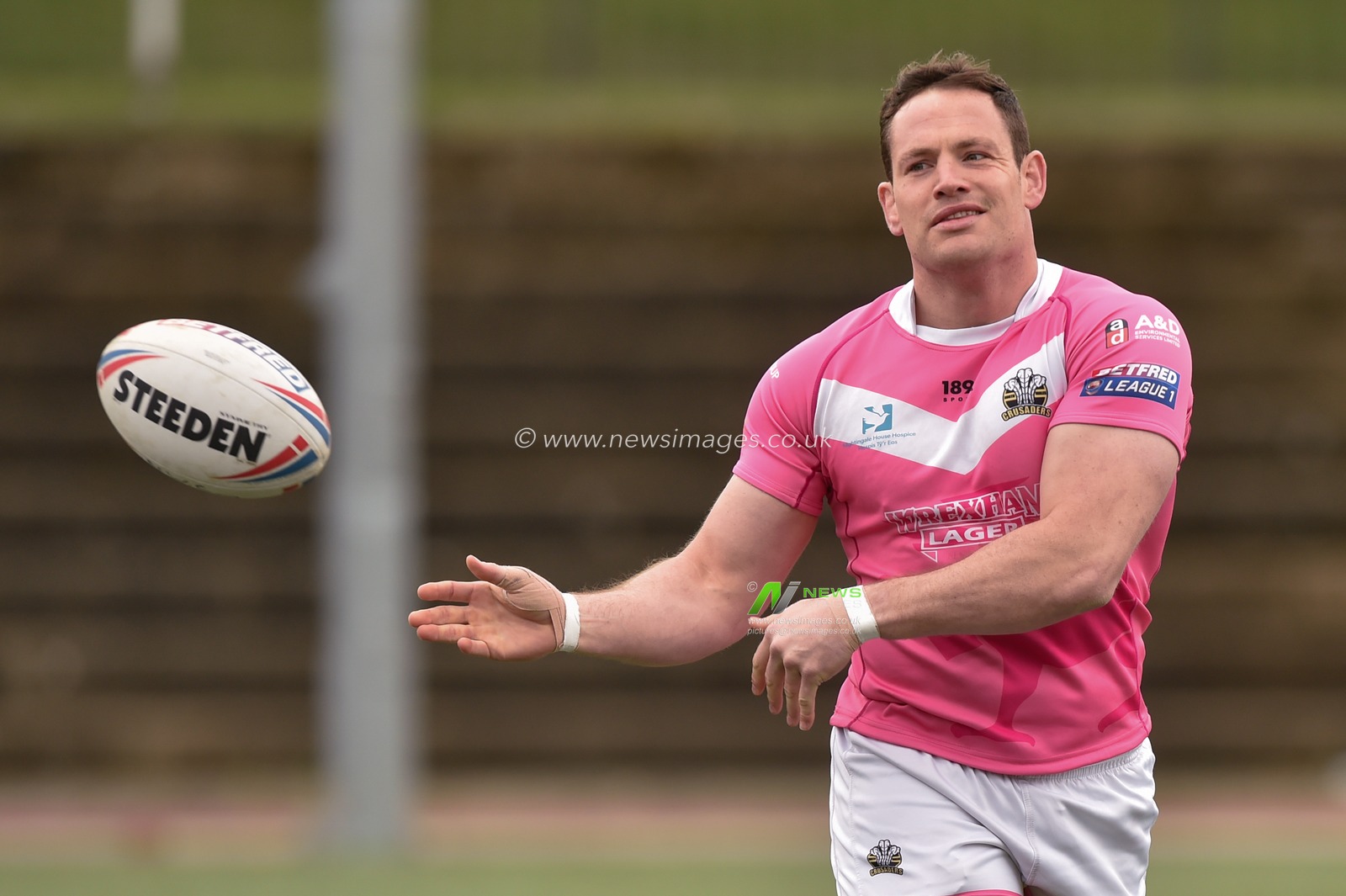 Rob Massam of North Wales Crusaders  during the game