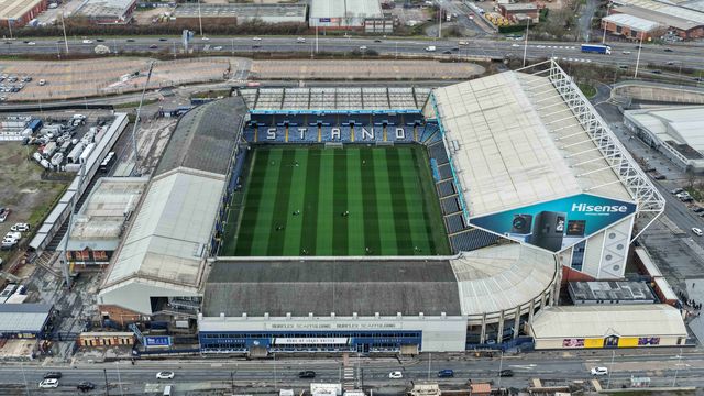 An aerial view of Elland Road as ground staff put the Final Cut on the grass during the Premier League match Leeds United vs Manchester City at Elland Road, Leeds, United Kingdom on 28 February 2026

(Photo by Mark Cosgrove/News Images)