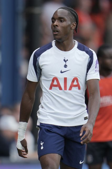Mathys Tel of Tottenham Hotspur during the Pre-season friendly match Luton Town vs Tottenham Hotspur at Kenilworth Road, Luton, United Kingdom, 26th July 2025

(Photo by Harvey Murphy/News Images)