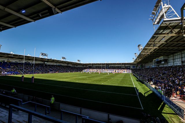 A general view of Halliwell Jones Stadium during the Betfred Super League round 12 match Warrington Wolves vs Bradford Bulls at The Halliwell Jones Stadium, Warrington, United Kingdom on 24 May 2026

(Photo by Alfie Cosgrove/News Images)