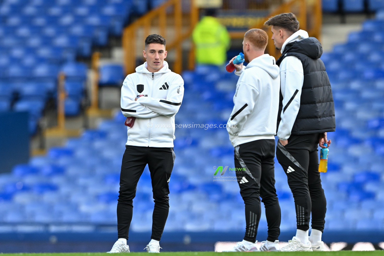 Harry Wilson of Fulham inspects the pitch ahead of the Premier League match Everton vs Fulham at Goodison Park, Liverpool, United Kingdom, 26th October 2024

(Photo by Cody Froggatt/News Images)