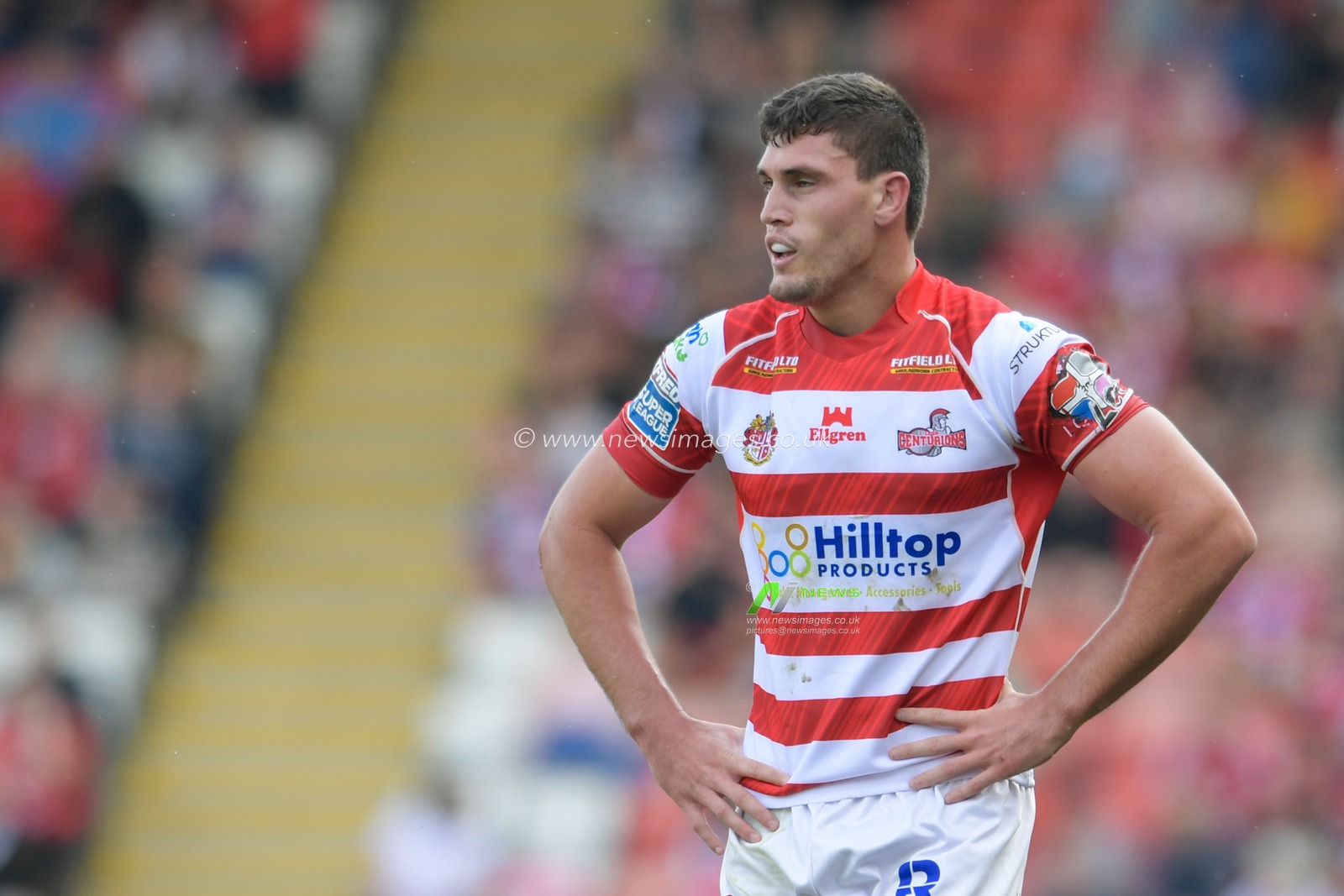 Sam Stone (36) of Leigh Centurions in action during the game