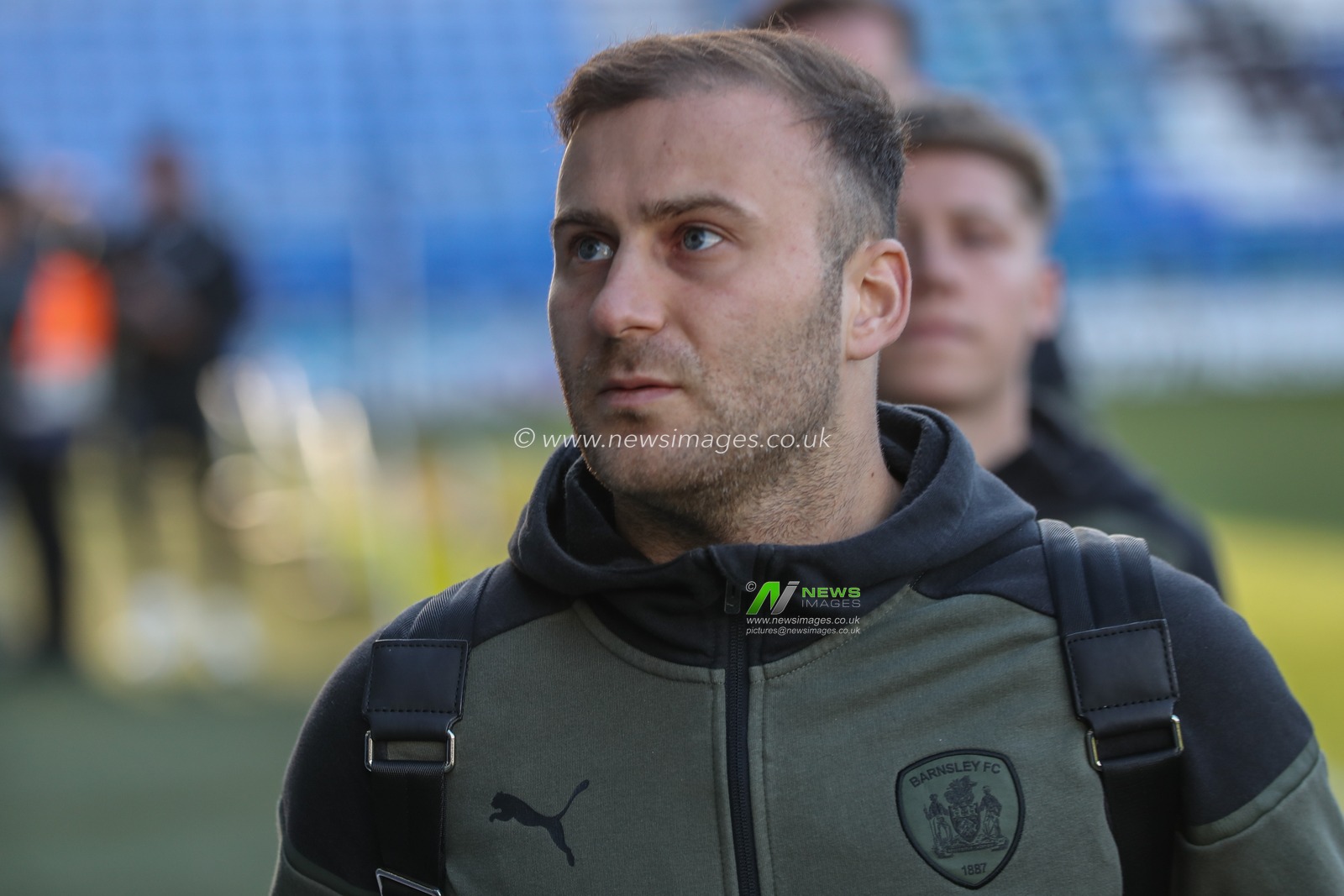 Herbie Kane of Barnsley arrives during the Sky Bet League 1 match Portsmouth vs Barnsley at Fratton Park, Portsmouth, United Kingdom, 16th April 2024

(Photo by Alfie Cosgrove/News Images)