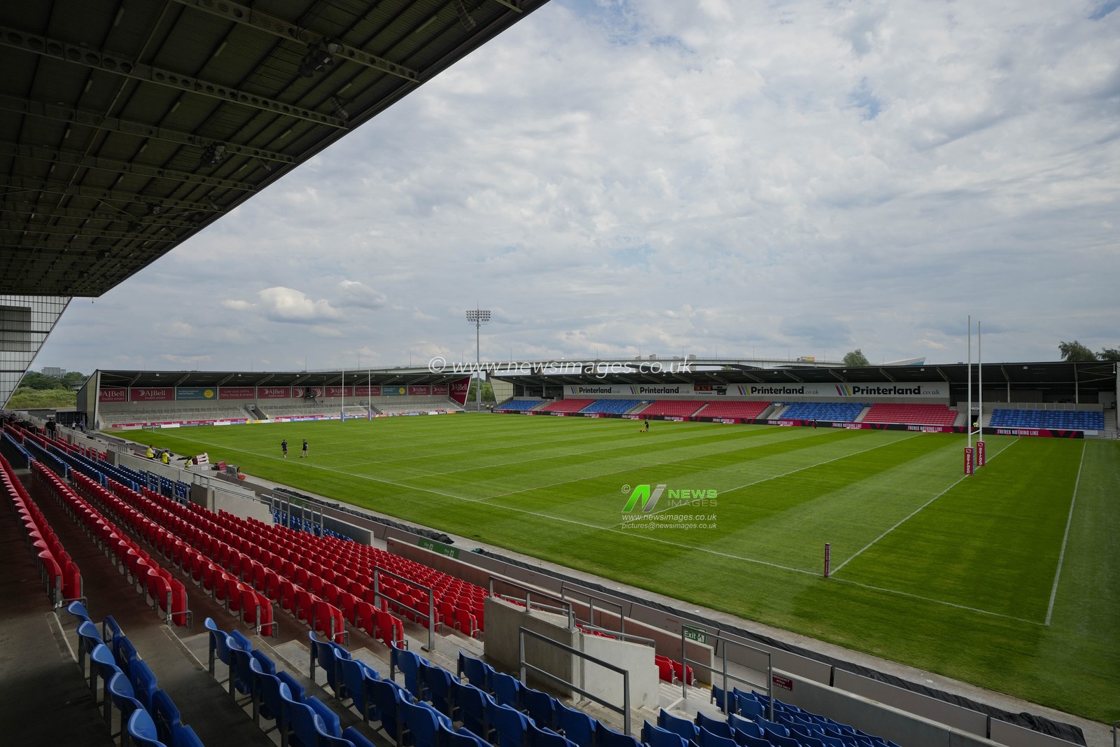 A general view of the AJ Bell Stadium before the Betfred Super League Round 16 match Salford Red Devils vs Wigan Warriors at AJ Bell Stadium, Eccles, United Kingdom, 25th June 2023

(Photo by Steve Flynn/News Images)