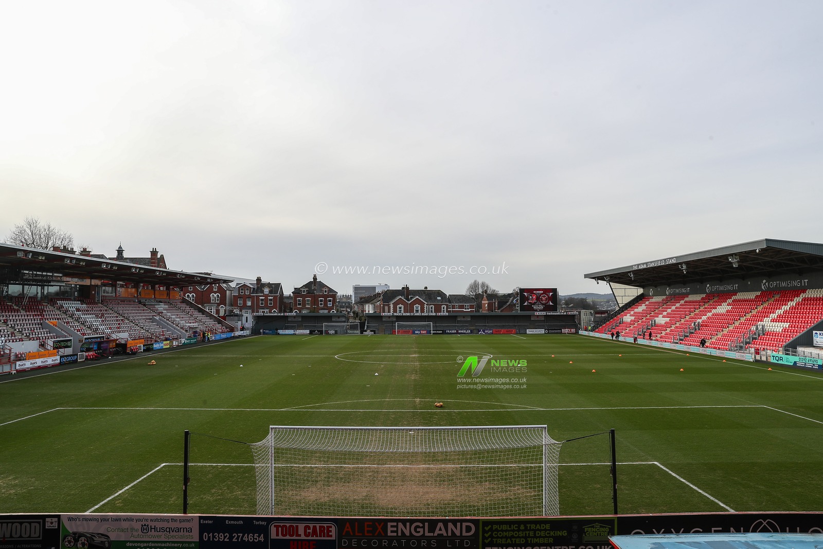 A general view inside of St Jamesâ€™ Park, home of Exeter City ahead of the Sky Bet League 1 match Exeter City vs Blackpool at St James' Park, Exeter, United Kingdom, 25th January 2025

(Photo by Gareth Evans/News Images)