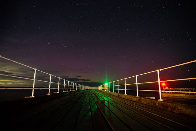 Northern Lights also known as Aurora Borealis shines over Whitby Harbour, Whitby, United Kingdom, 2nd September 2025

(Photo by Alfie Cosgrove/News Images)