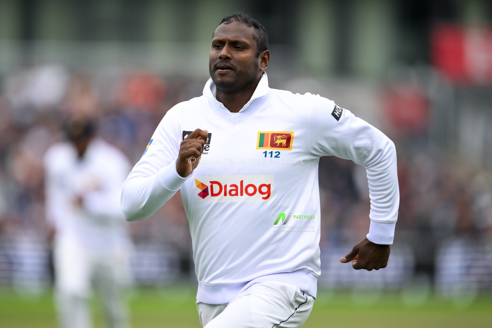 Angelo Mathews of Sri Lanka runs for the ball during the England Men v Sri Lanka 1st Rothesay Test Match Day 2 at Old Trafford, Manchester, United Kingdom, 22nd August 2024

(Photo by Craig Thomas/News Images)