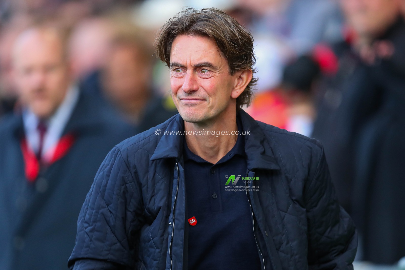 Thomas Frank of Brentford looks on during the Premier League match Brentford vs West Ham United at The Gtech Community Stadium, London, United Kingdom, 28th September 2024

(Photo by Izzy Poles/News Images)