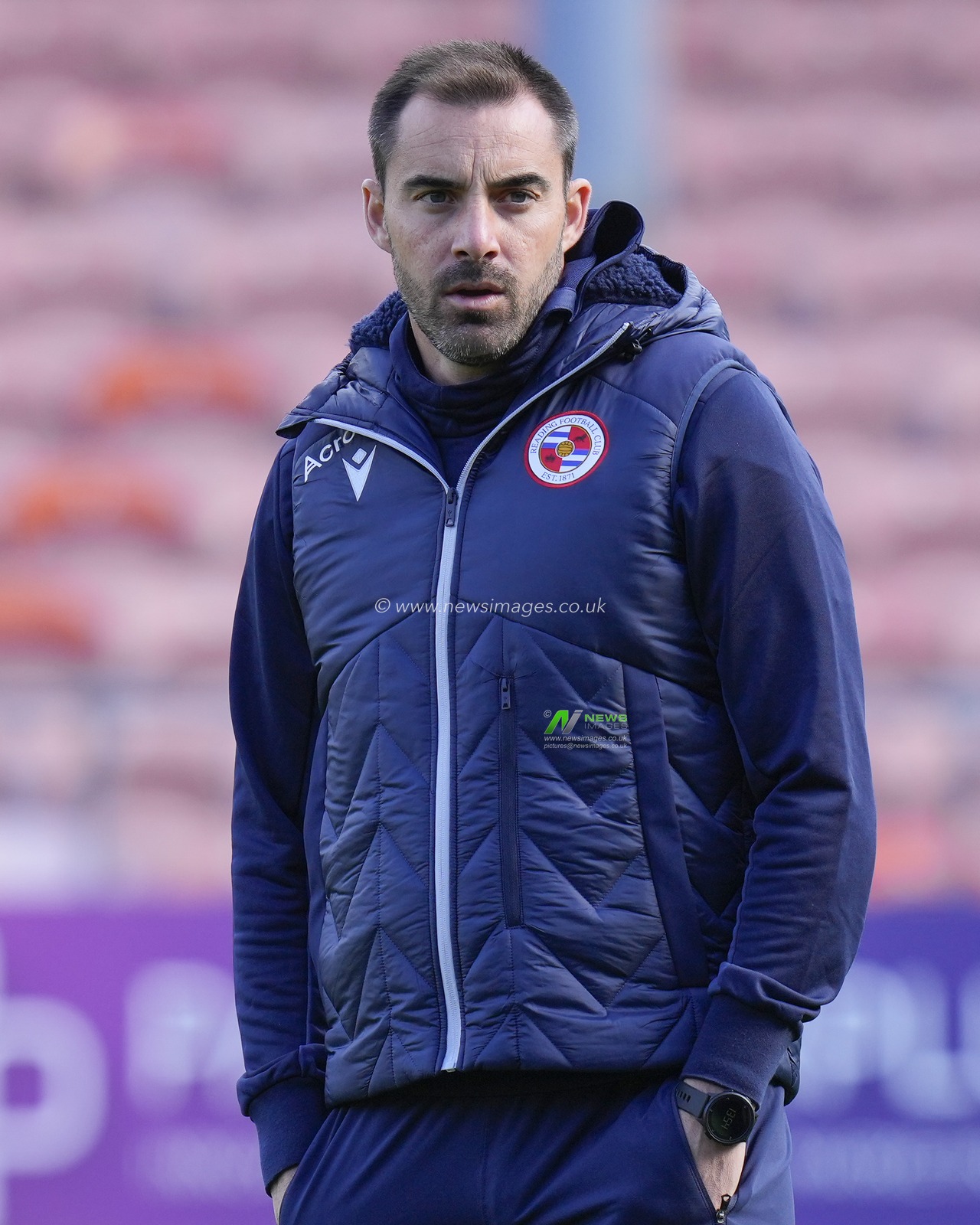 RubÃ©n SellÃ©s Manager of Reading inspects the pitch before the Sky Bet League 1 match Blackpool vs Reading at Bloomfield Road, Blackpool, United Kingdom, 23rd September 2023

(Photo by Steve Flynn/News Images)