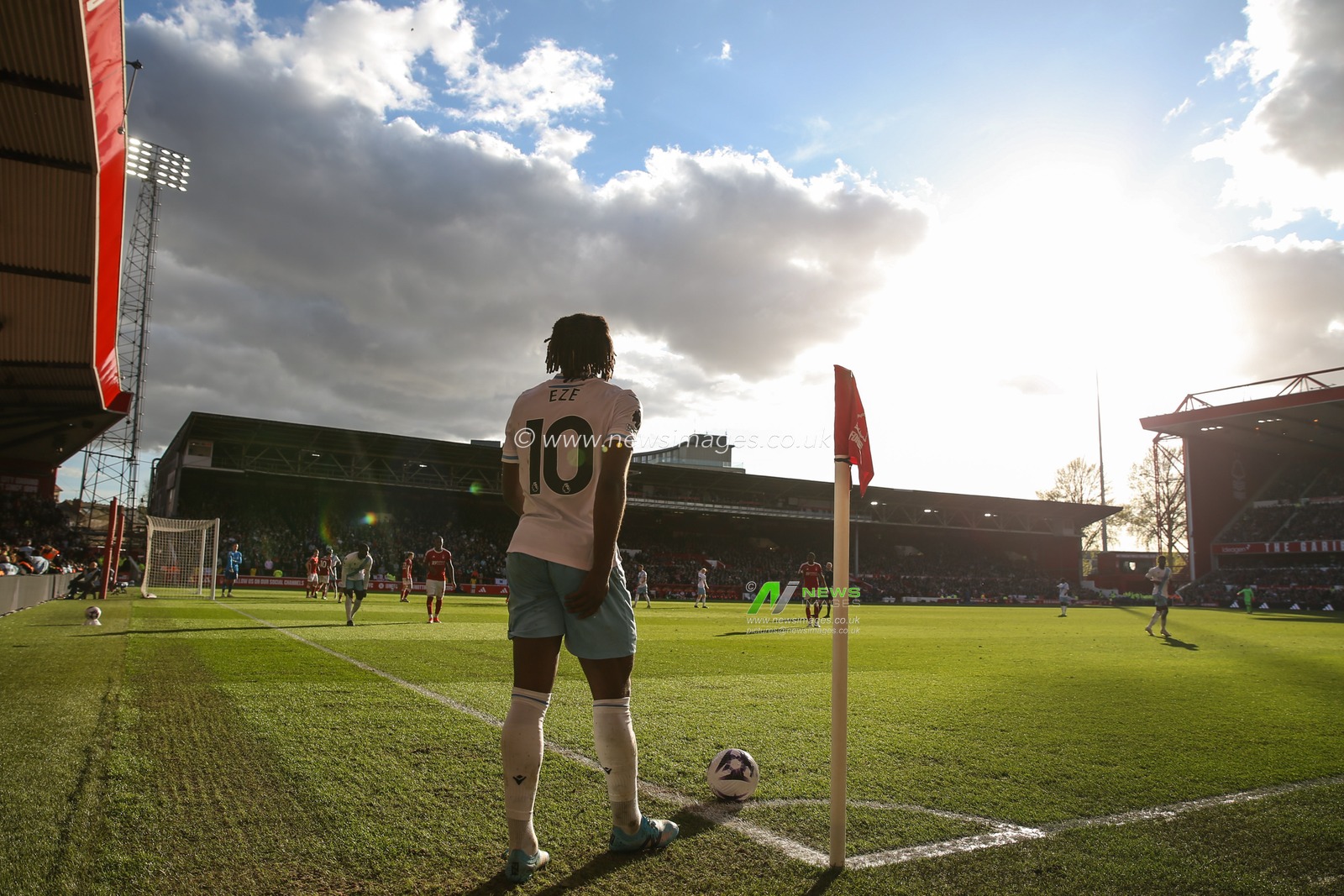 Eberechi Eze of Crystal Palace takes a corner during the Premier League match Nottingham Forest vs Crystal Palace at City Ground, Nottingham, United Kingdom, 30th March 2024

(Photo by Gareth Evans/News Images)